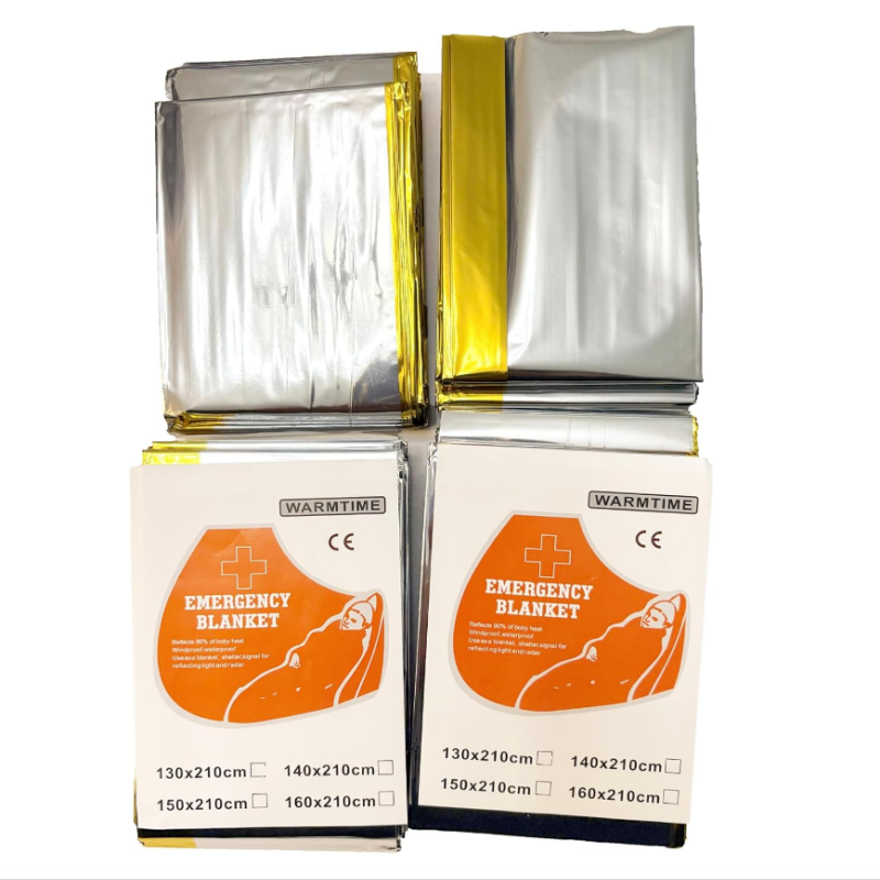 Survival Blanket Reflective - Paquete de 4 mantas térmicas de